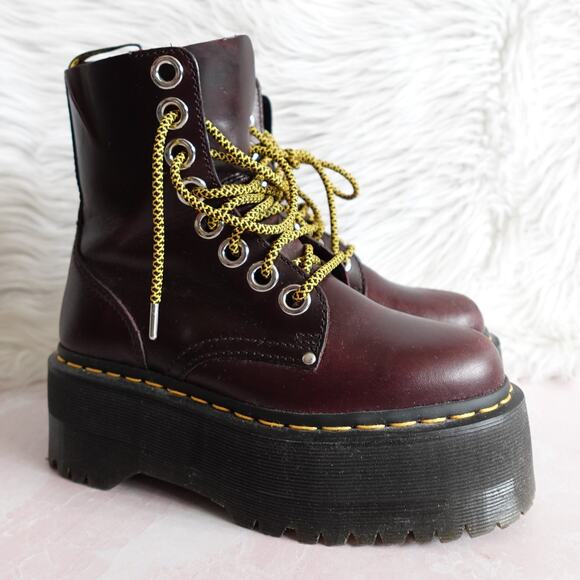 Dr. Martens Jadon Max Platform Boots in Oxblood-Atlas size 36 US5 - Picture 1 of 10